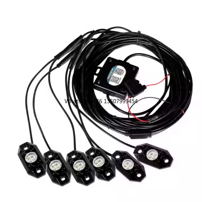 Car Led Light - 工場直販 LEDアンビエントライト 車用レインボーシャーシ＆デッキライト 8ポッド APP制御 RGB
