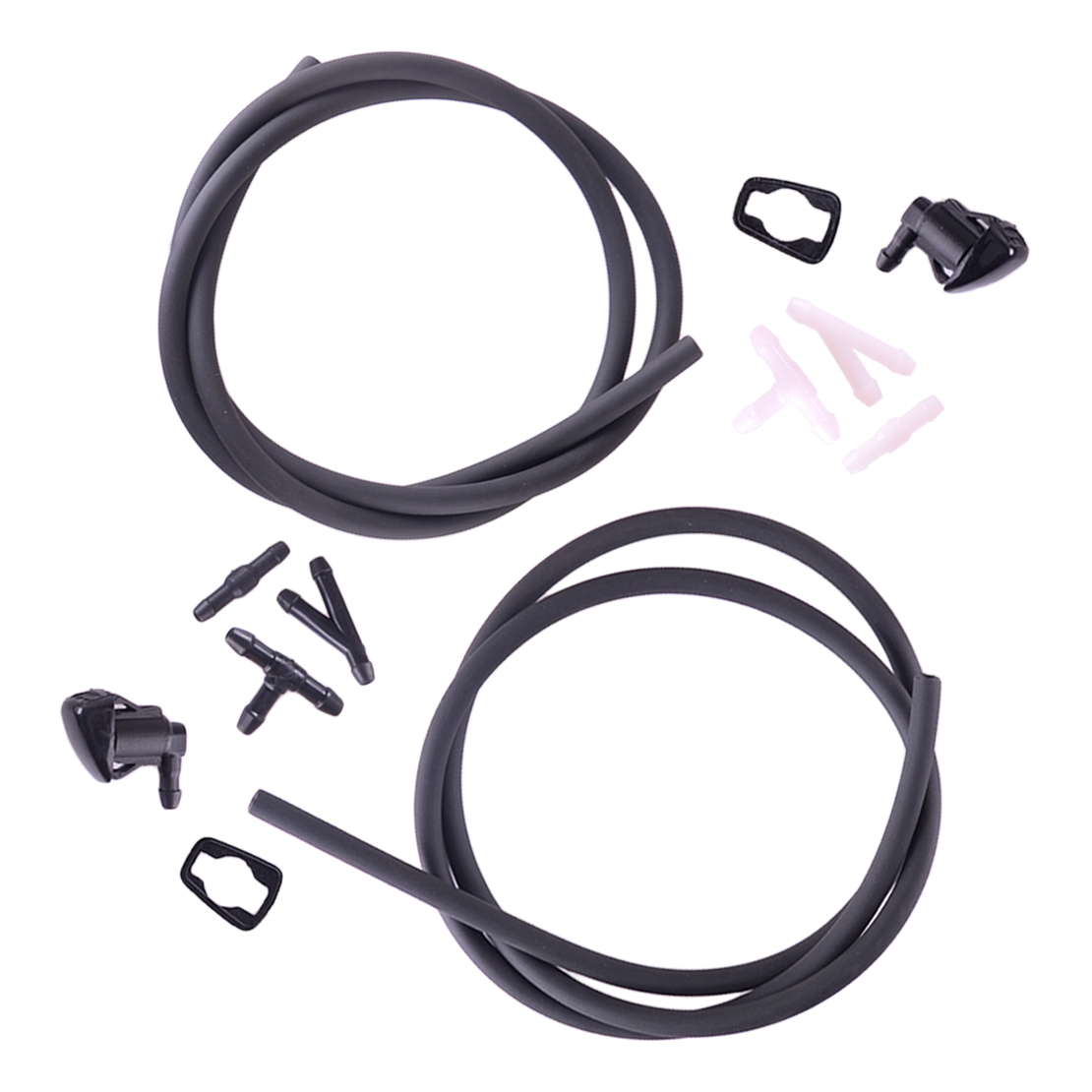 Car Wiper - 55372143AB 1 ペア車のフロントガラスワイパーウォッシャースプレーノズルジェットホースキット 68260443 ジープグランドチェロキー 2011-2015