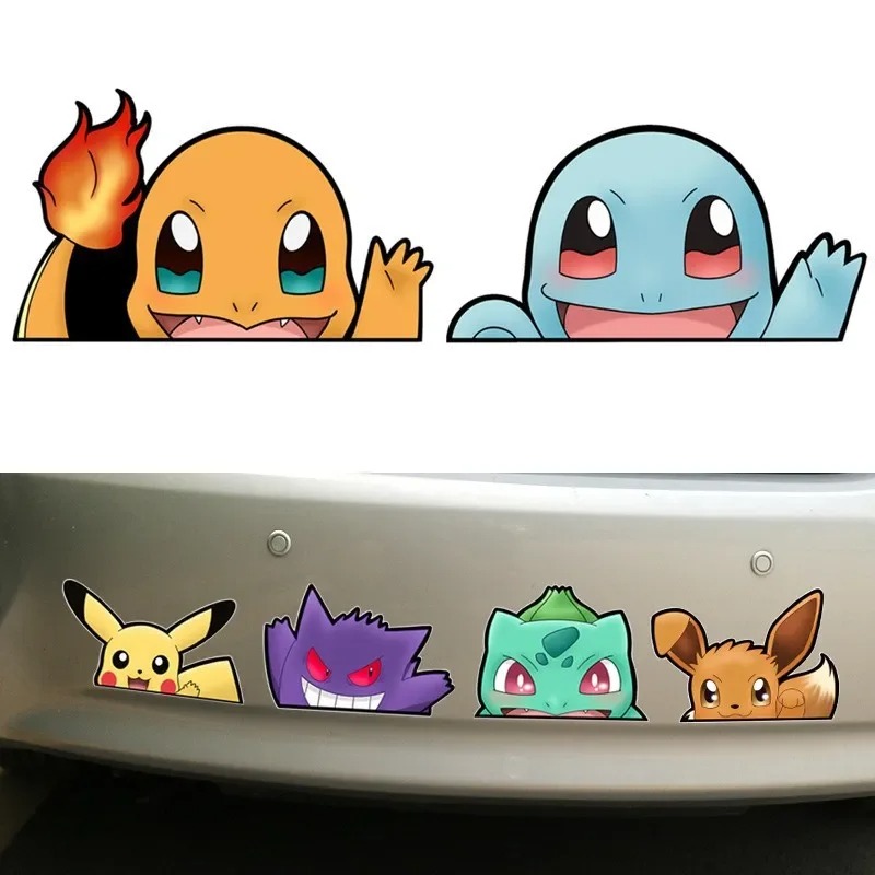 Car Accessories Japanese - かわいいモンスターのクリエイティブなカーステッカー、アニメキャラクターのカーガラス装飾、キュートなステッカー、パーティーグッズ、プレゼントに最適。