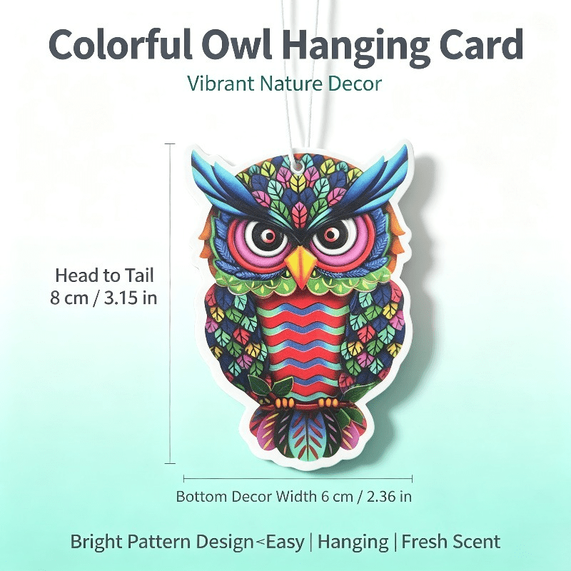 車用芳香剤 カラフルなボヘミアンスタイルのフクロウ型 吊り下 - Car Air Freshener のレビューと価格