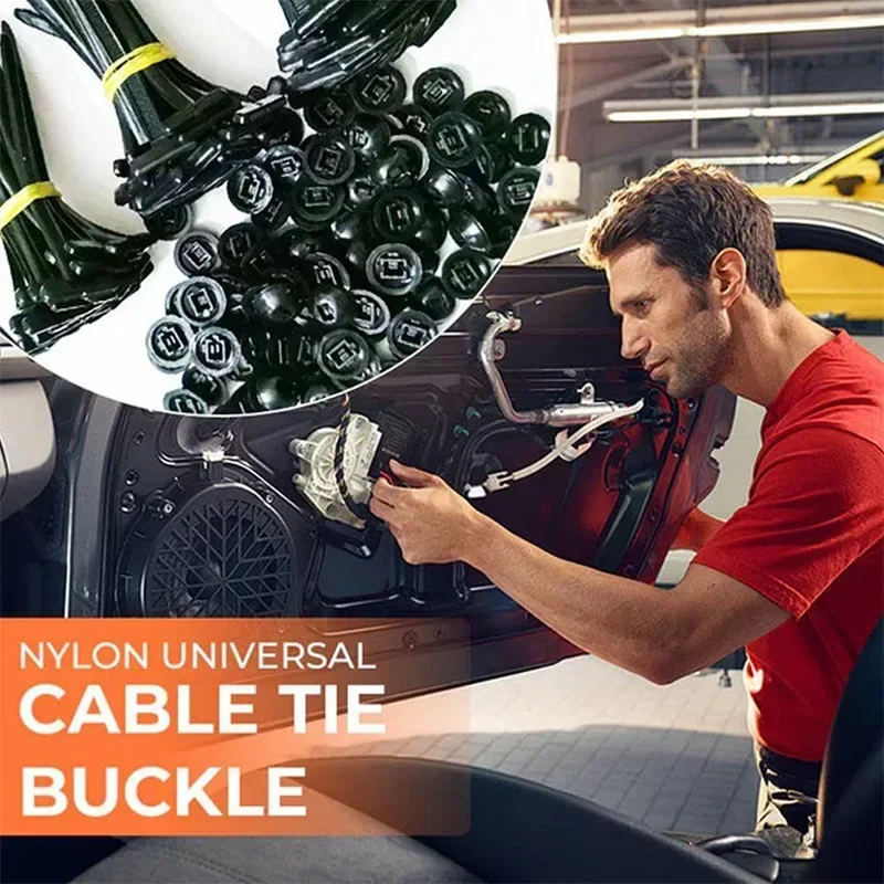 5～200個入り ナイロンケーブルタイ バックル式 ヘビーデ - Car Cable Organizer のレビューと価格