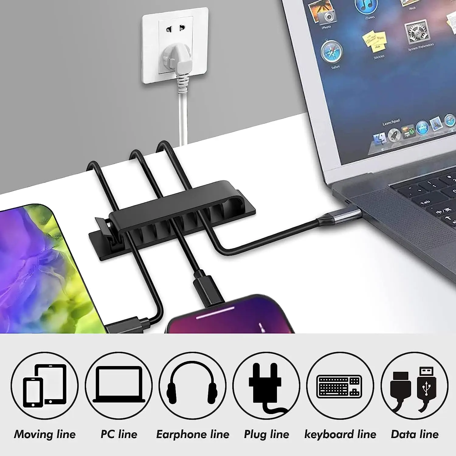 ケーブルオーガナイザー 粘着式ケーブルクリップ USBケーブ - Car Cable Organizer のレビューと価格