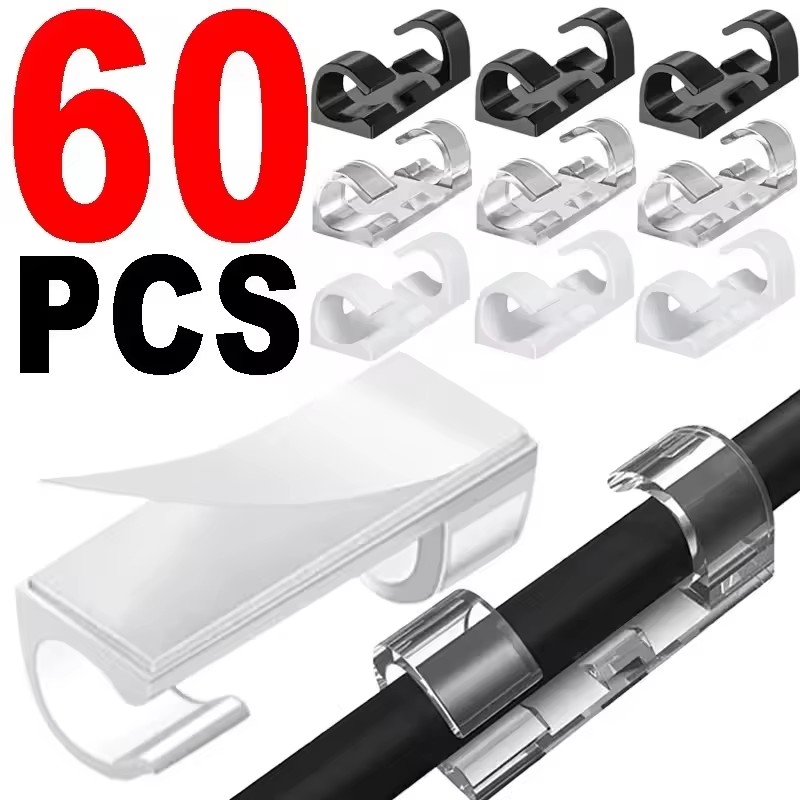 ケーブルクリップ、配線整理用、コードホルダー、自己粘着式ケー - Car Cable Organizer のレビューと価格