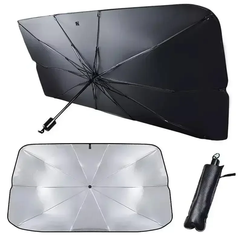 車用サンシェード パラソル 車のフロントウィンドウ用サンシェ - Windshield Sun Shade のレビューと価格
