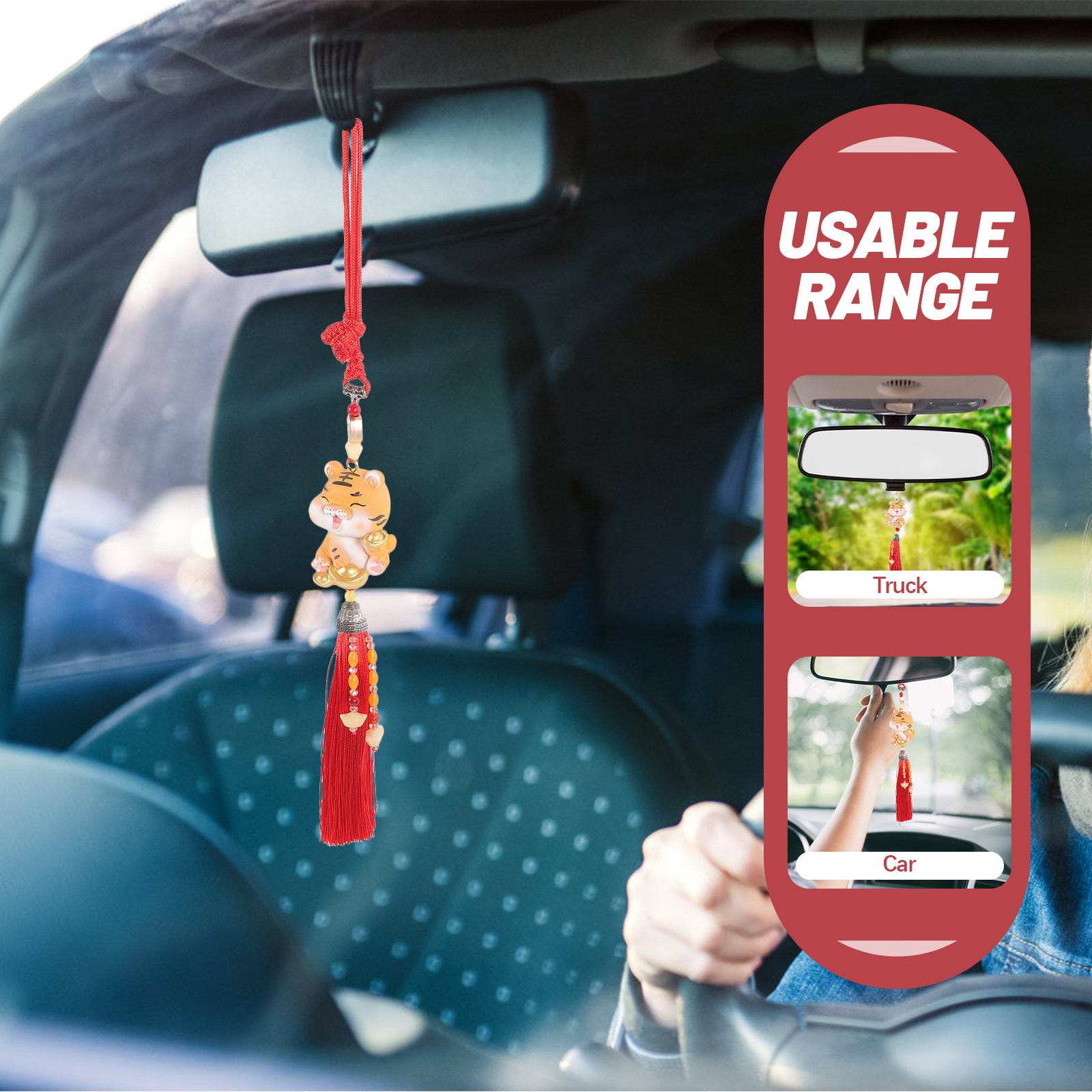 1個入り、車の内装用タイガーペンダント、樹脂製アロマディフュ - Car Air Freshener のレビューと価格
