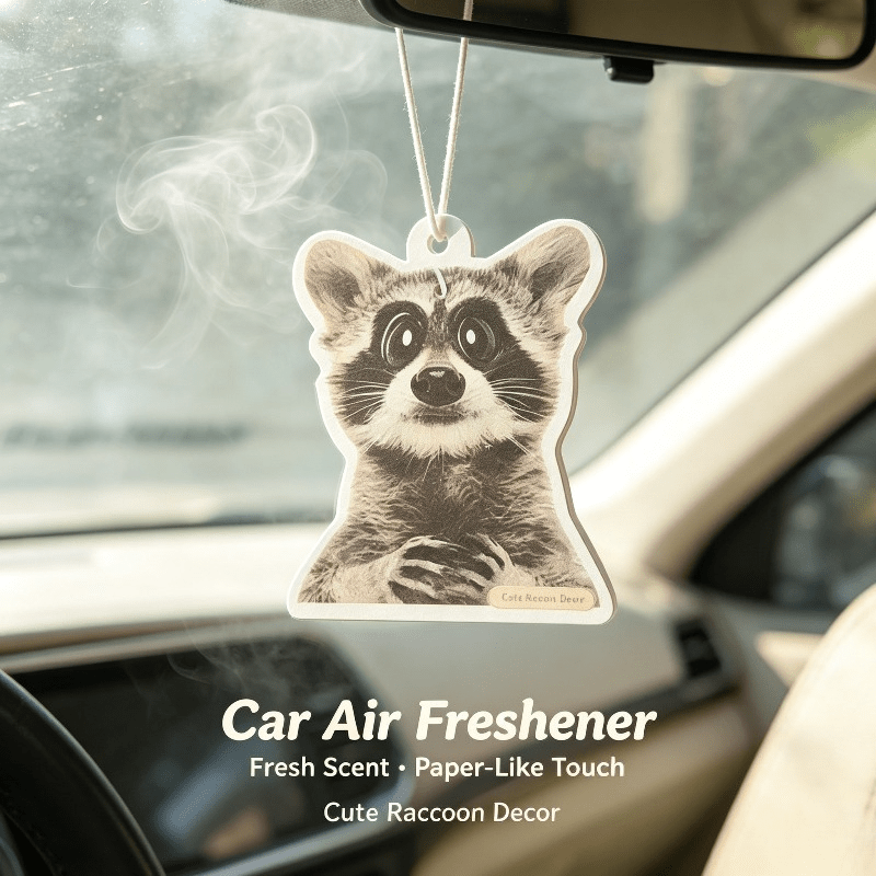 車用芳香剤　かわいいアライグマの動物型ハンギング芳香カード　 - Car Air Freshener のレビューと価格