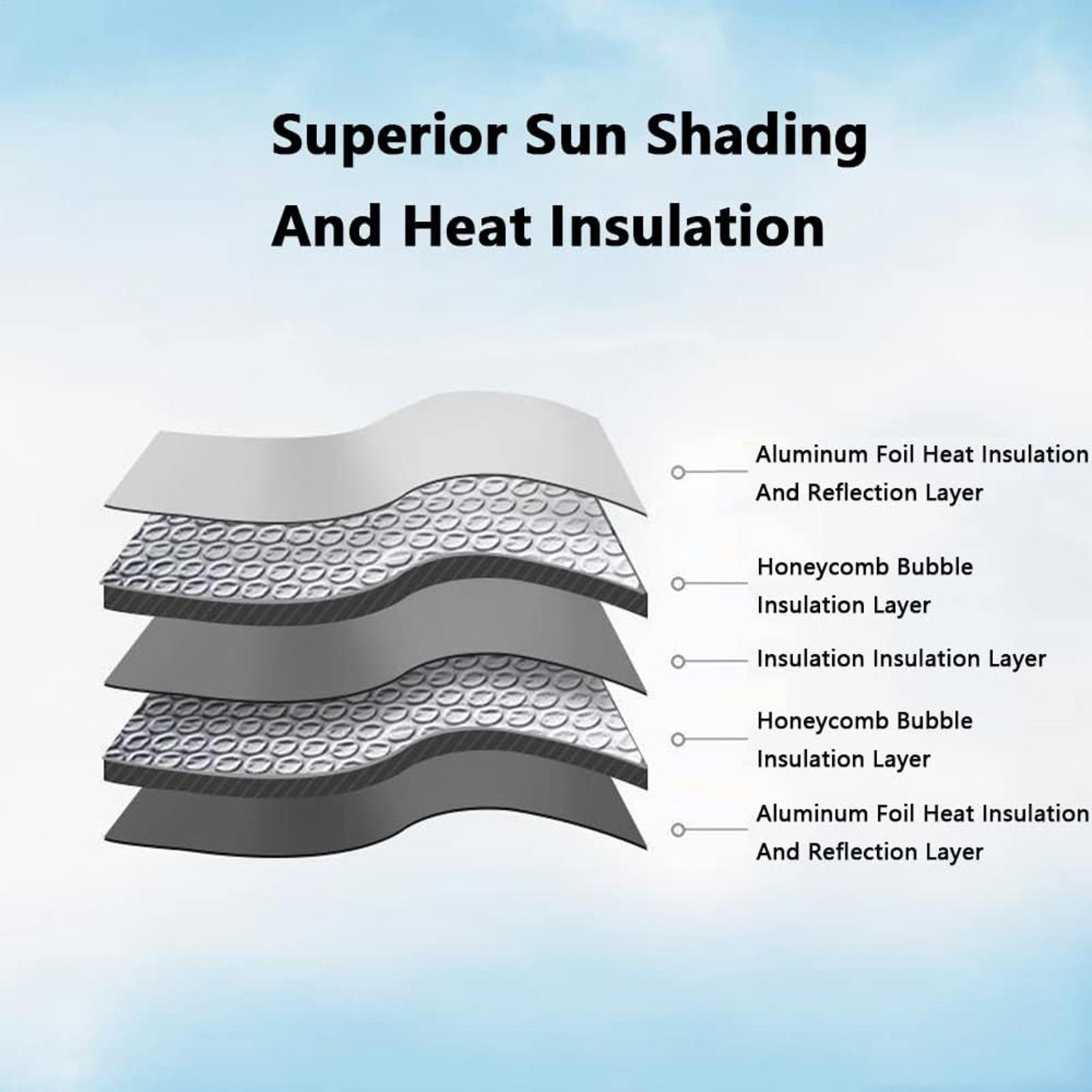 フロントガラスサンシェード吸盤式折りたたみ式プライバシーカバ - Windshield Sun Shade のレビューと価格