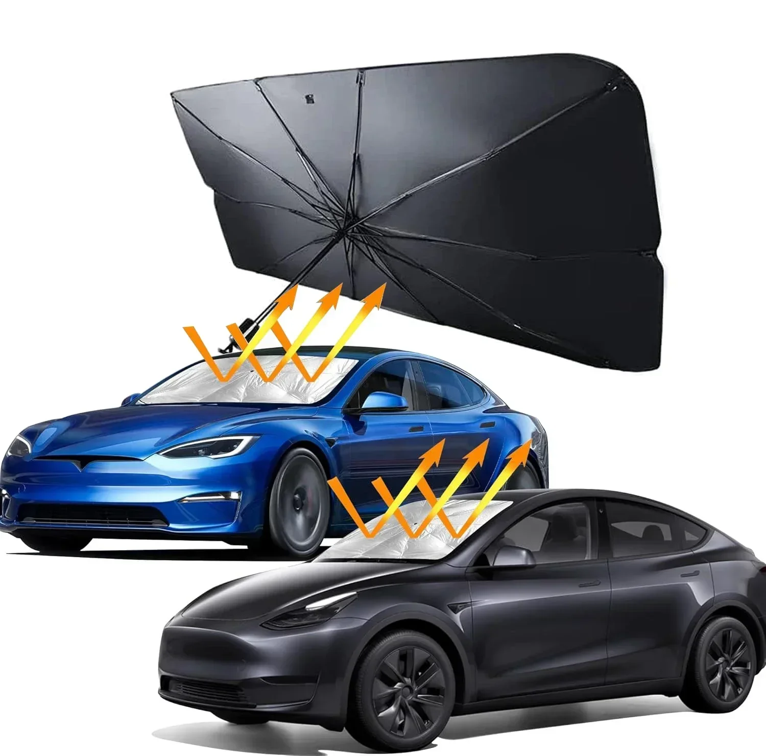 車のフロントガラス用サンシェード、折りたたみ式傘型日よけ、U - Windshield Sun Shade のレビューと価格