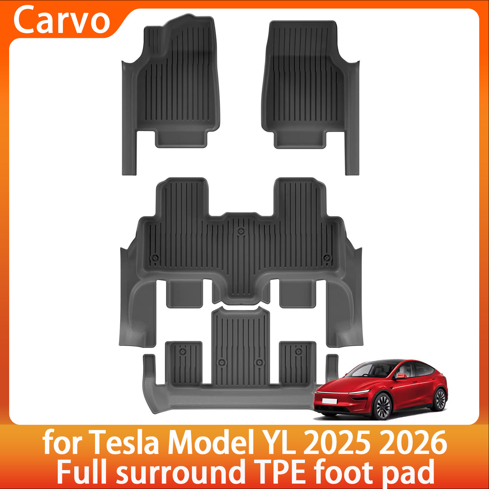 テスラ モデルY L 6人乗り 2025-2026年式 車用 - Car Floor Mat のレビューと価格