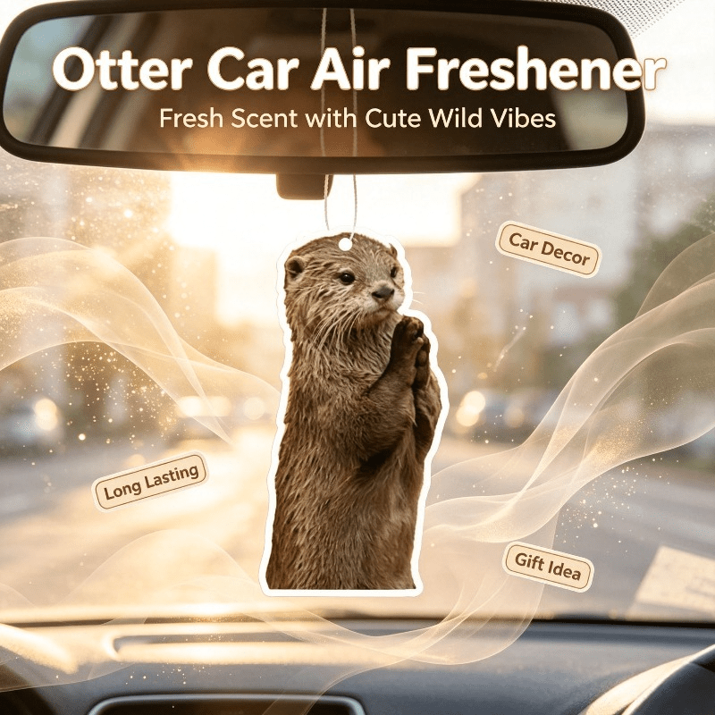 車用芳香剤 祈りの姿をした茶色のカワウソ 吊り下げ式芳香カー - Car Air Freshener のレビューと価格